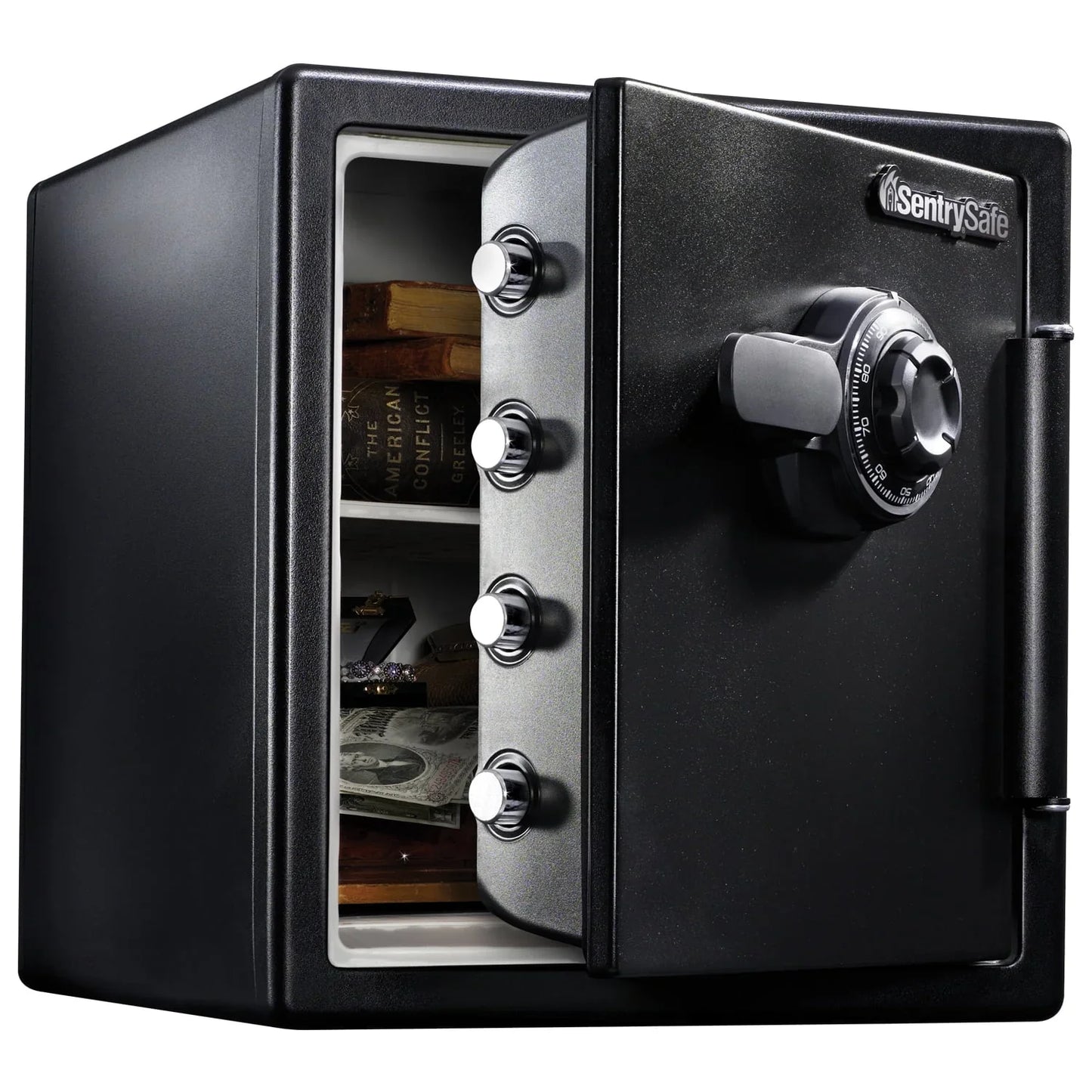 SentrySafe SFW123CS Fire-Resistant Safe And Waterproof Safe With Dial Combination Lock 1.23 Cu. Ft