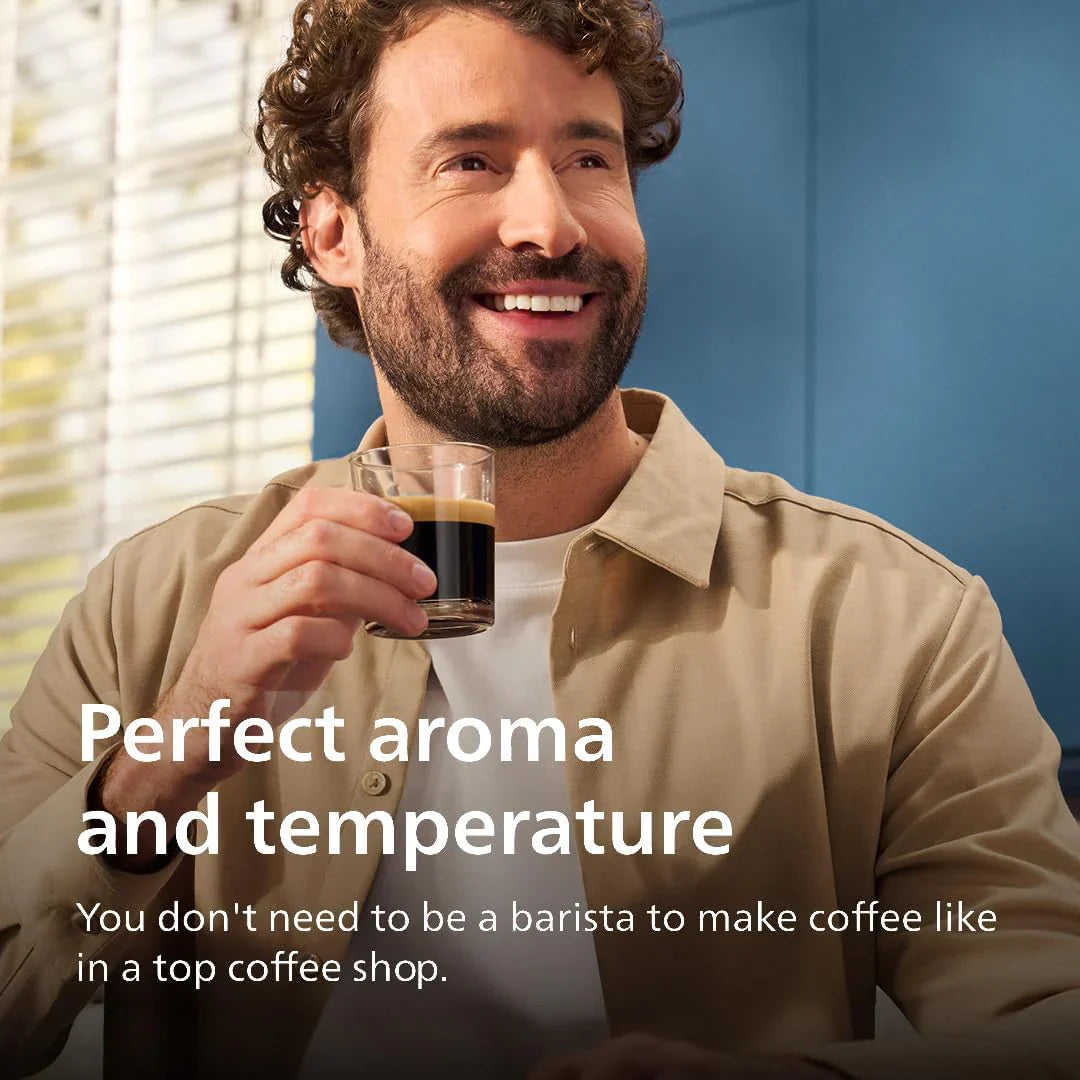 Philips Series 3300 Fully Automatic Espresso Coffee Machine- 6 Hot And Iced Drinks, LatteGo Milk System, 40% Quieter SilentBrew, Ceramic Grinder