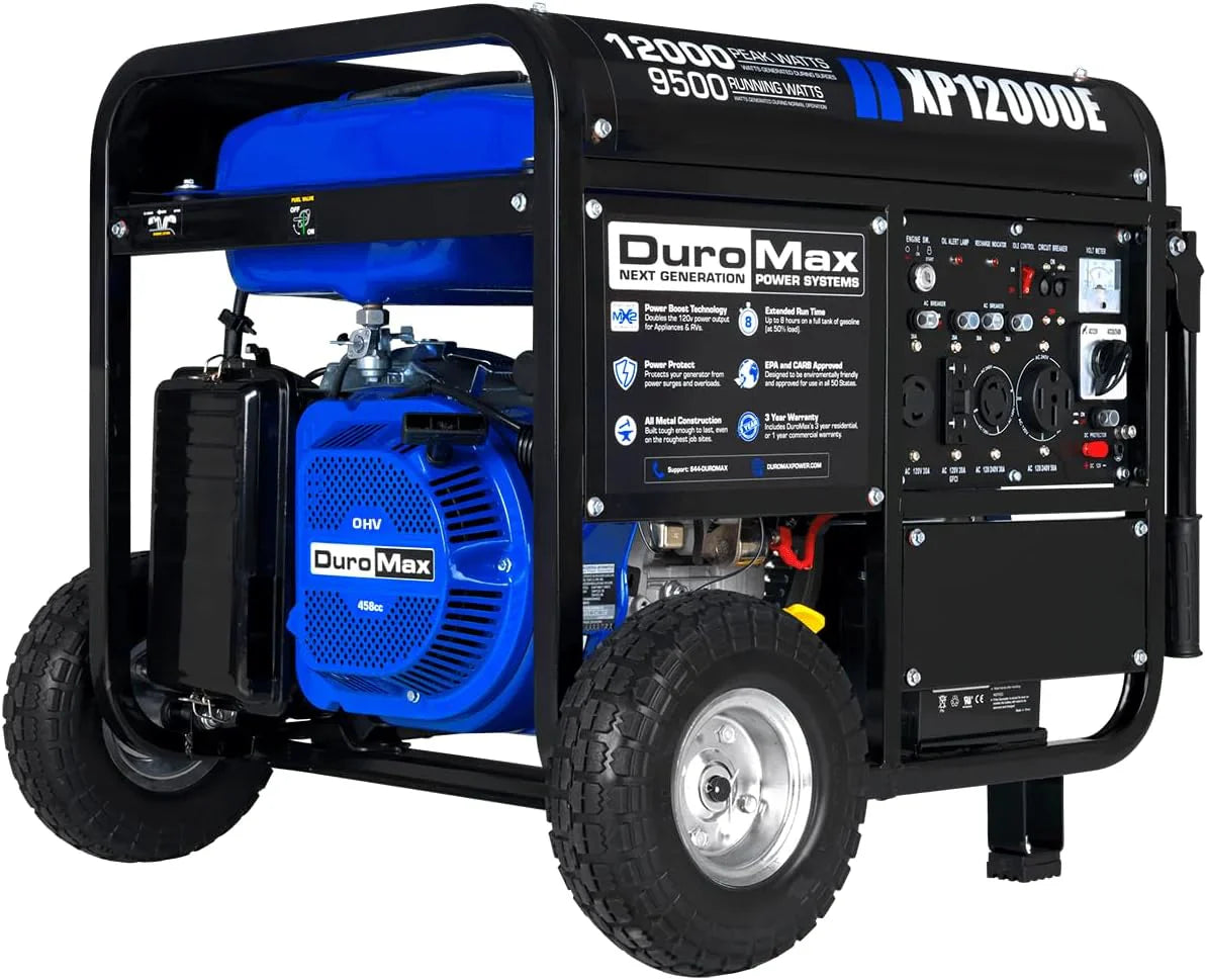 13,000-Watt Dual Fuel Portable Generator- Gas And Propane, Electric Start, Whole Home Backup Power, Transfer Switch Ready, RV And Emergency Ready