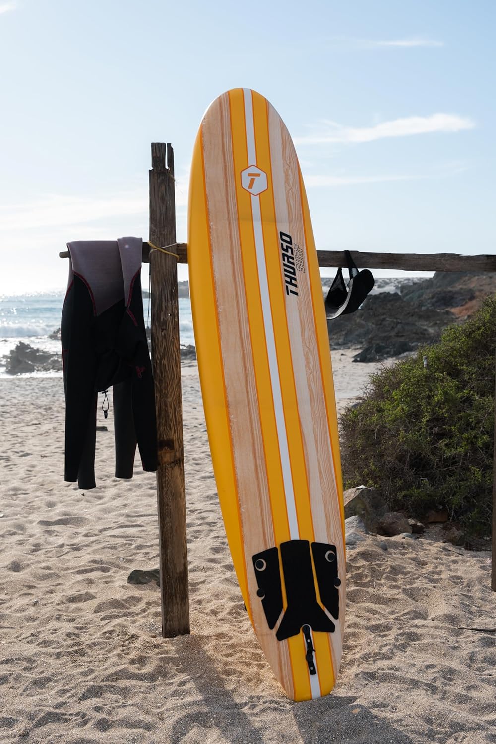 Thurso Surf 7/8 Ft. Soft Top Foam Beginner Surfboard For Adults And Kids Perfect Longboard For Surfing Beach Fun And Water Sports Lightweight