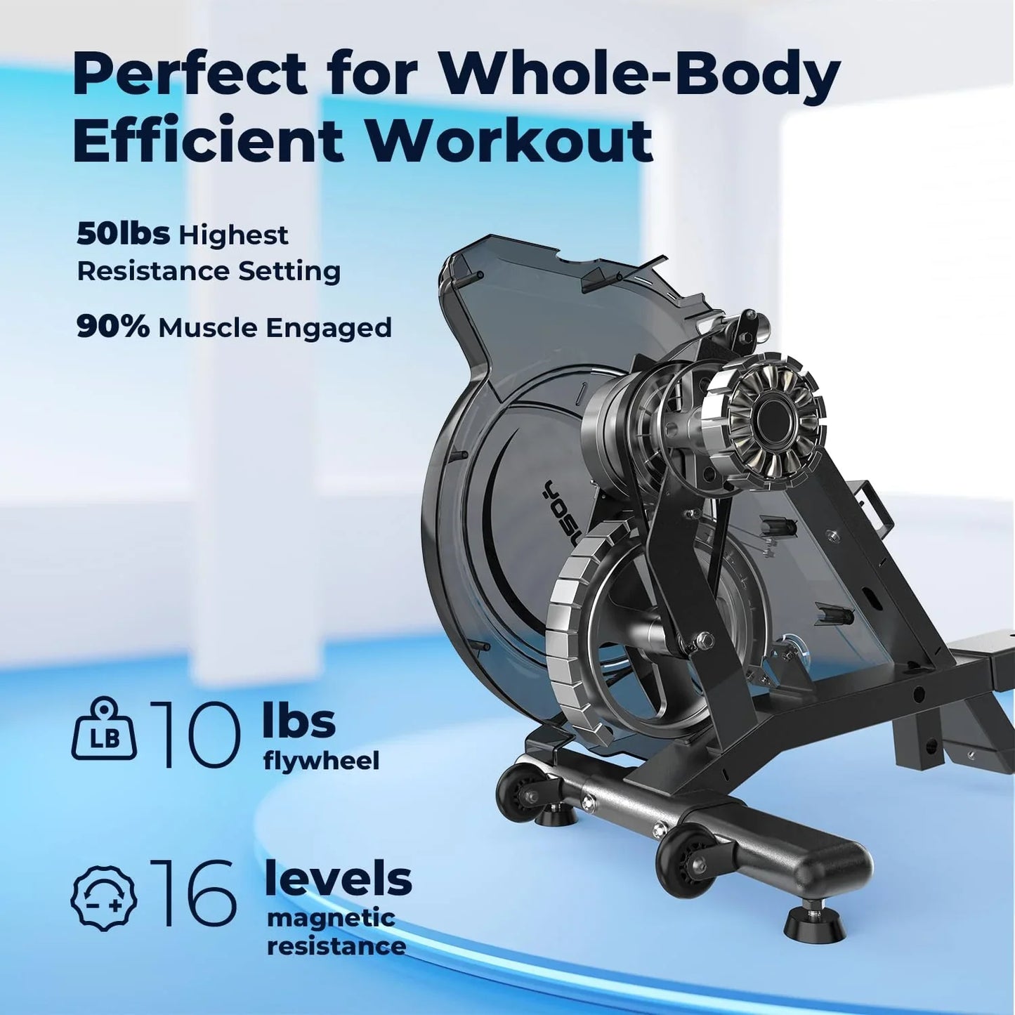Yosuda Magnetic Rowing Machine 350 Lb Weight Capacity