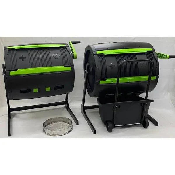 2, Rsi Maze 65 Gallon Composters With 1 Cart And 1 Sifter, Plastic