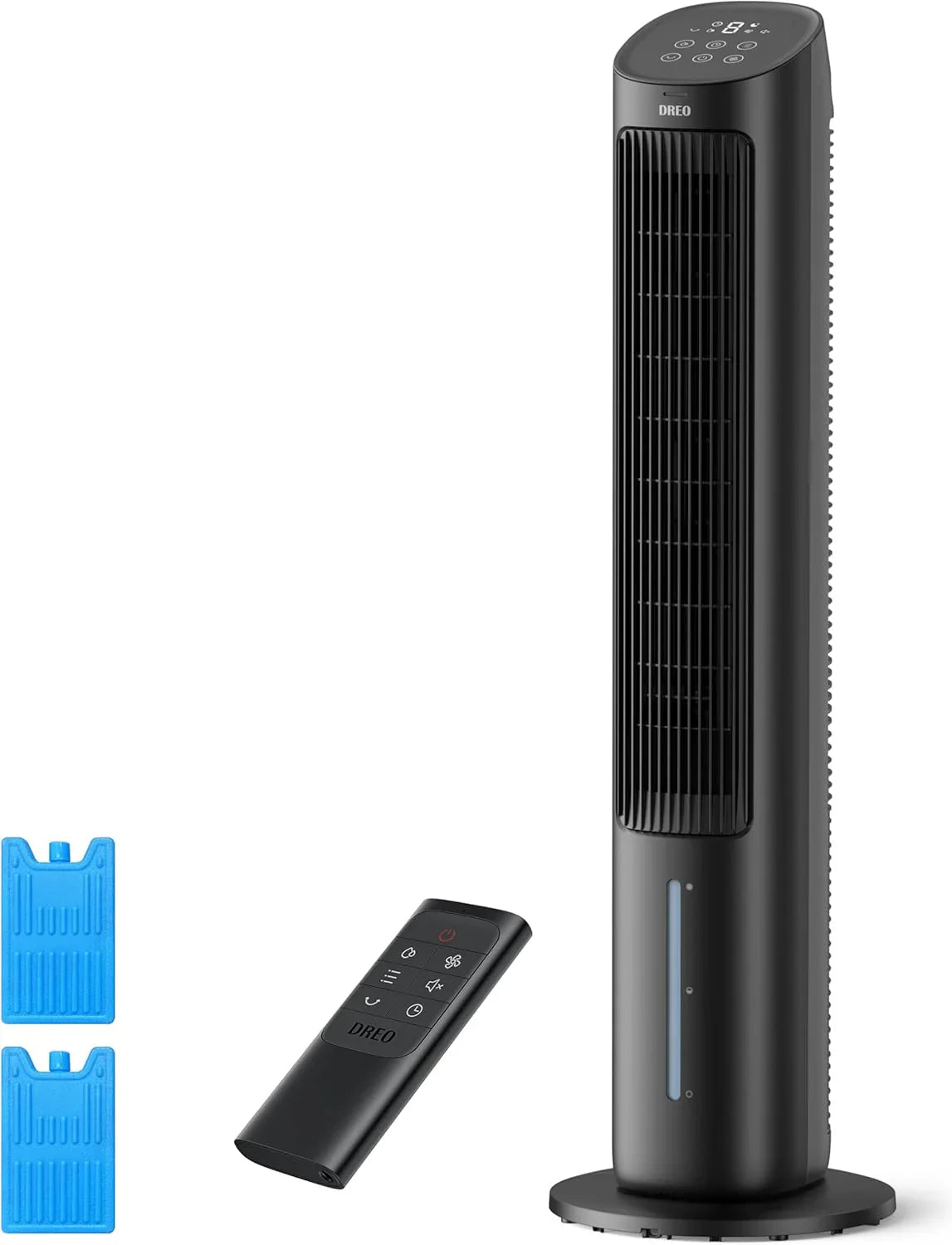 Dreo Portable Air Conditioners Fan, 40锟 Standing Fans That Blow Cold Air, Portable AC锟 0掳 Oscillating Evaporative Air Cooler锛Removable Water Tank