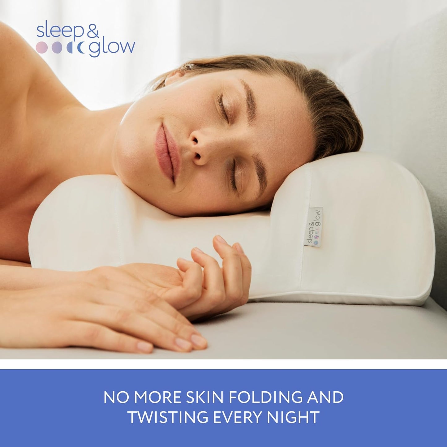 Sleep And Glow Omnia Anti-Aging Beauty Pillow, Adjustable Memory Foam