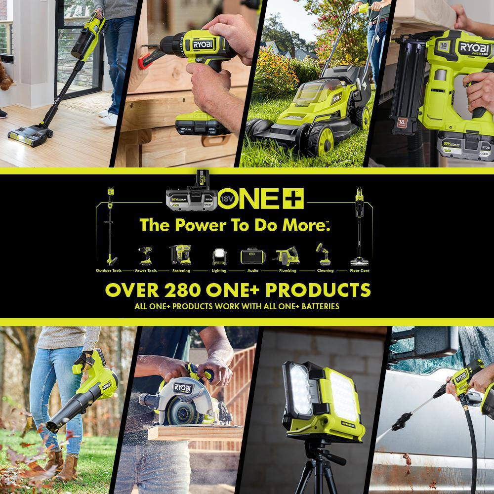 Ryobi One Plus 18V Cordless 10-Tool Combo Kit With 3 Batteries And Charger PCK750KN