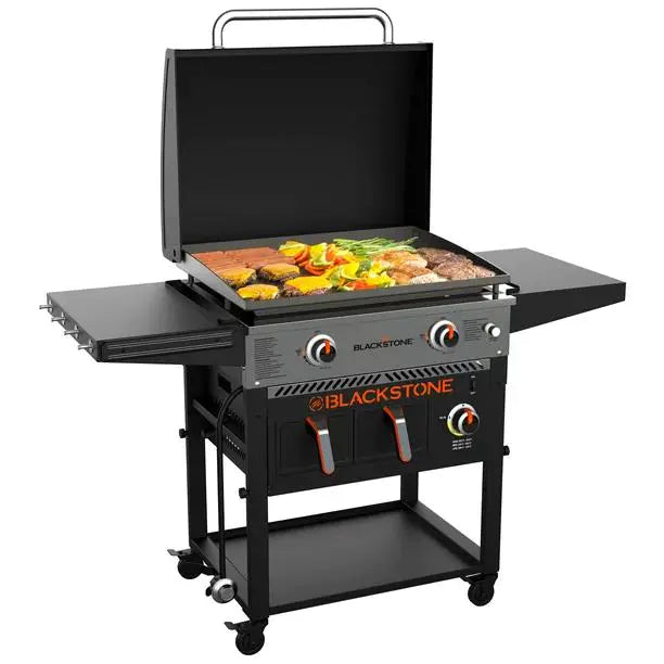 Clearance SaleBlackstone 2-Burner 28 In. Griddle With Electric Air Fryer And Hood