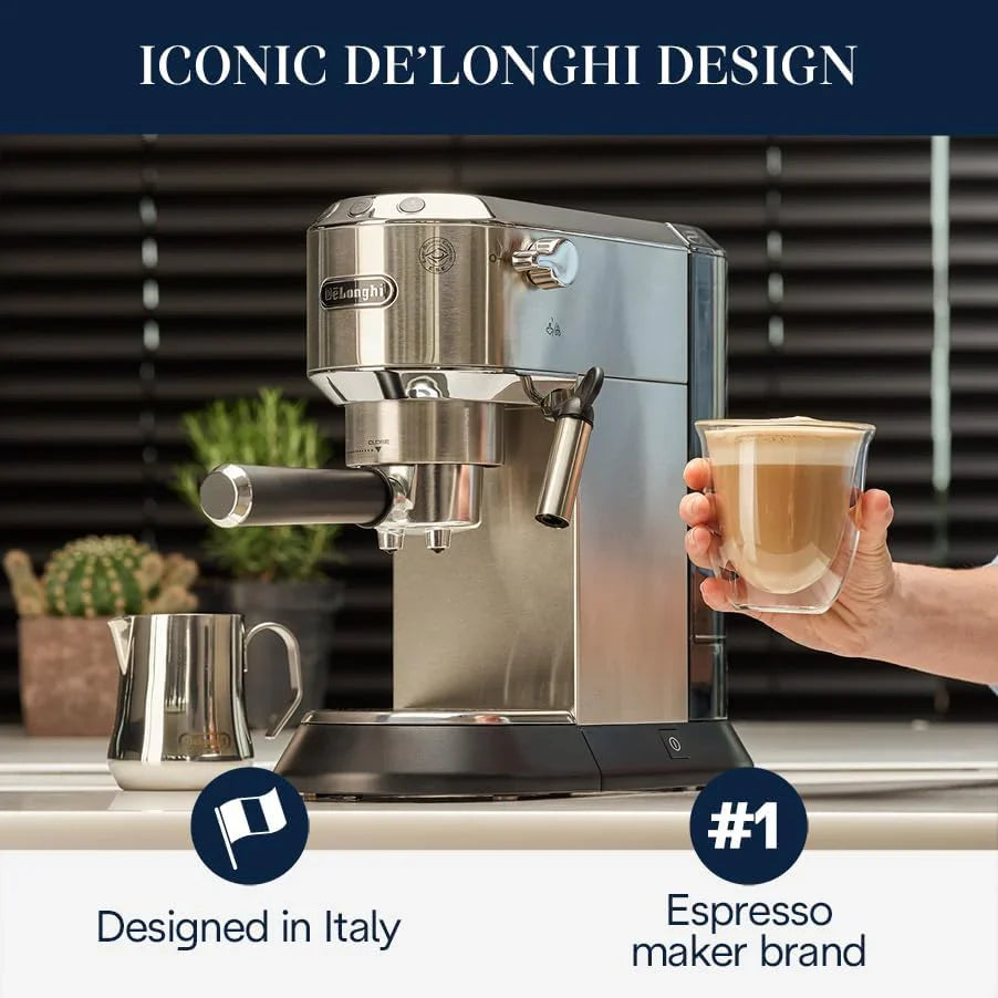 De'Longhi Dedica Espresso Machine With Manual Milk Frother