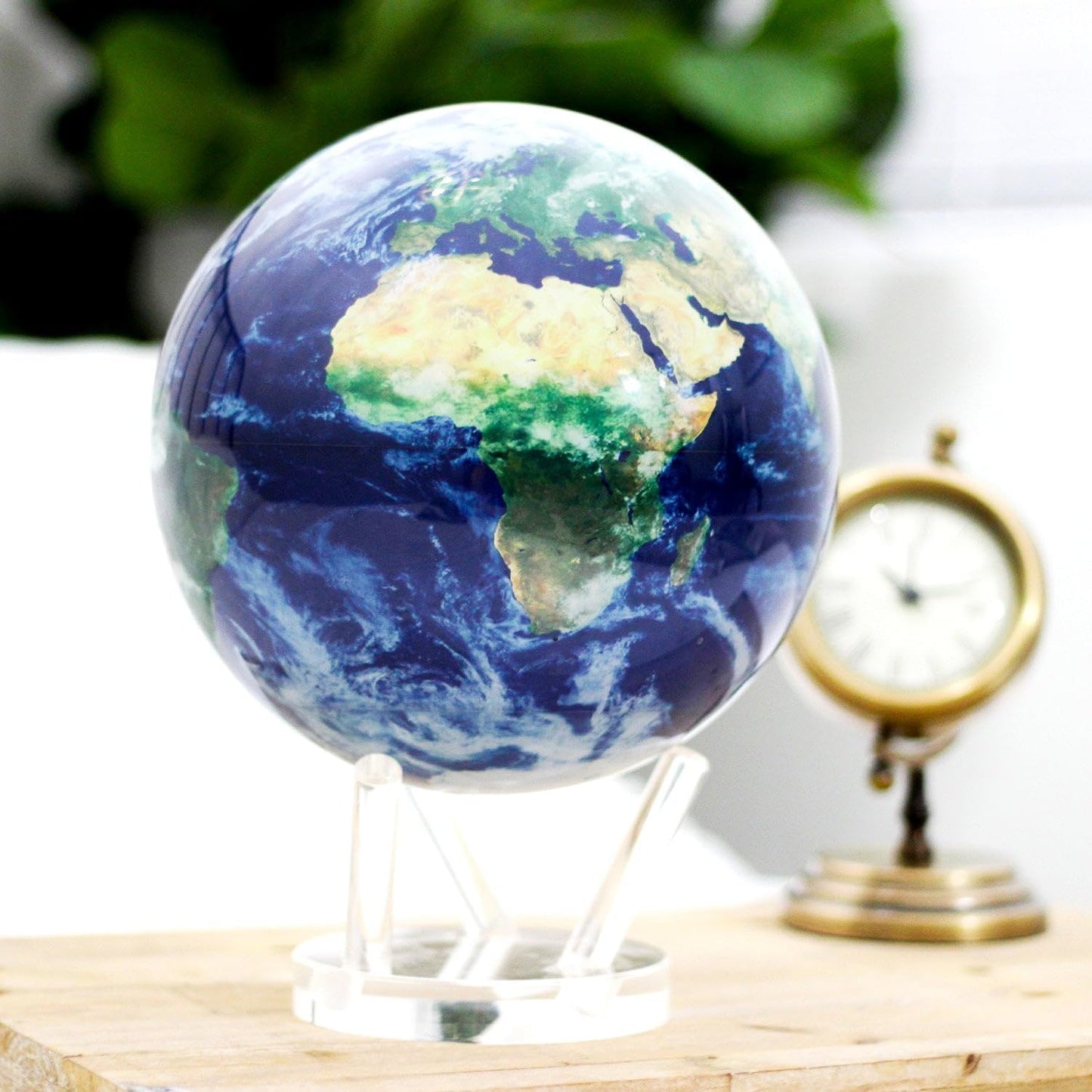 Mova 4.5 In. Self-Rotating Globe Earth With Clouds, Light Powered