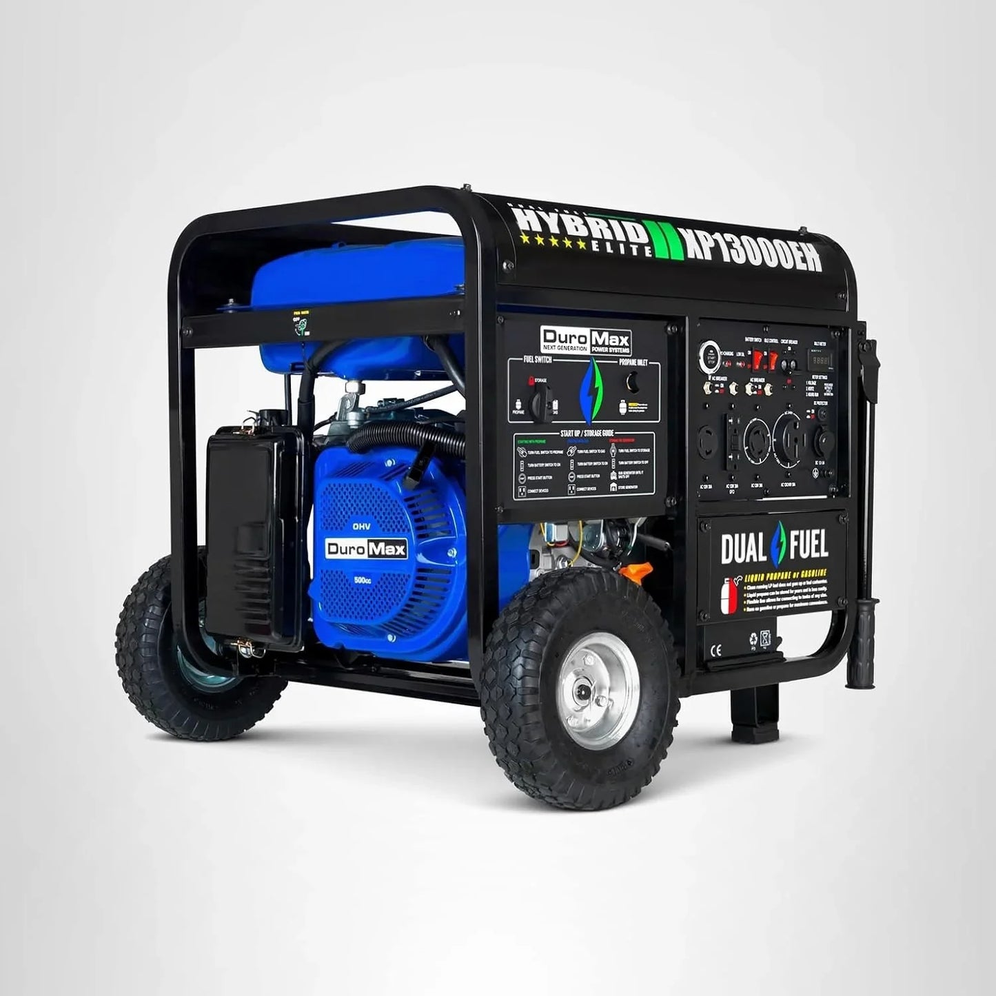 DuroMax XP13000EH 13,000-Watt Dual Fuel Portable Generator Gas And Propane Electric Start