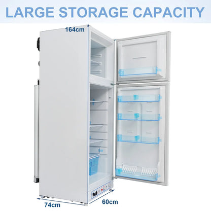 Smad 9.4 Cu. Ft. 64 In. H Propane Refrigerator AC 110V Freezer Large Capacity Frigde Camper Motorhome