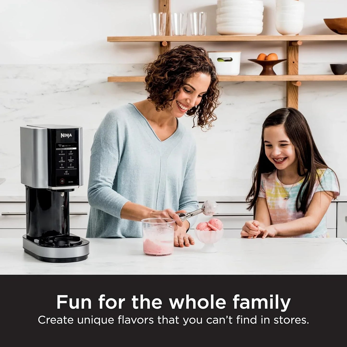 Ninja NC301 CREAMi Ice Cream Maker, For Gelato, Mix-Ins, Milkshakes, Sorbet, Smoothie Bowls And More, 7 One-Touch Programs, With