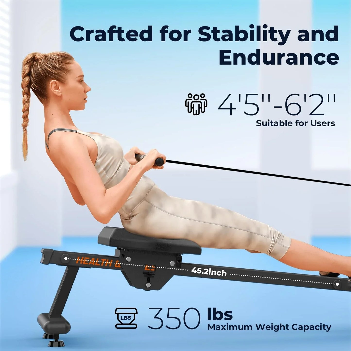 Yosuda Magnetic Rowing Machine 350 Lb Weight Capacity