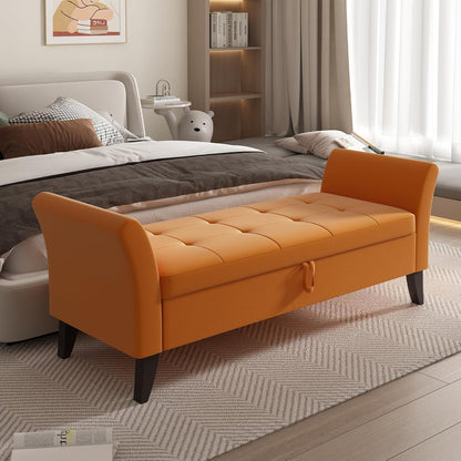 Furniliving Modern Storage Ottoman Bench