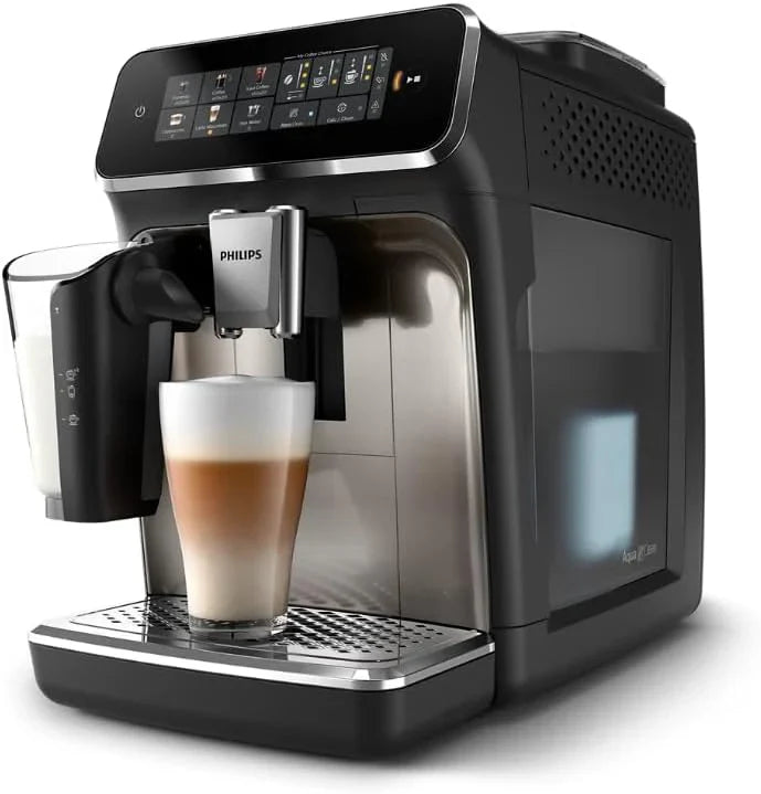 Philips Series 3300 Fully Automatic Espresso Coffee Machine- 6 Hot And Iced Drinks, LatteGo Milk System, 40% Quieter SilentBrew, Ceramic Grinder