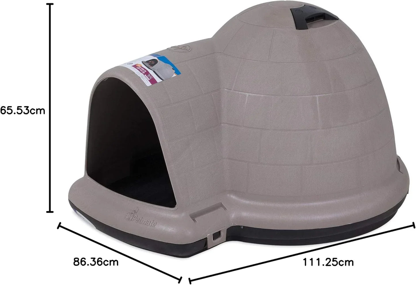Petmate Indigo Dog House, Igloo Dog House, Made In Usa With 90% Recycled Materials