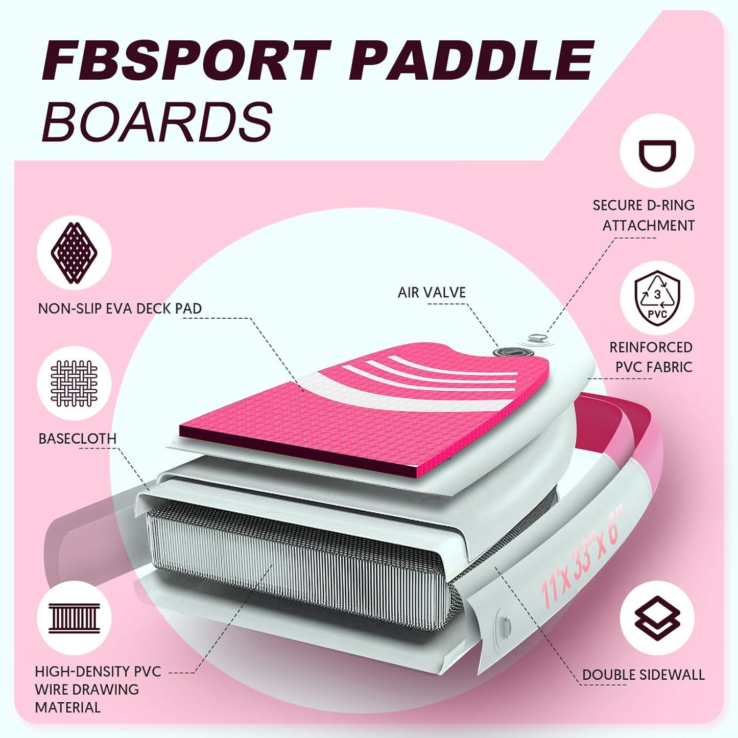 Premium Stand Up Paddle Board Yoga Board With Sup Accessories And Carry Bag