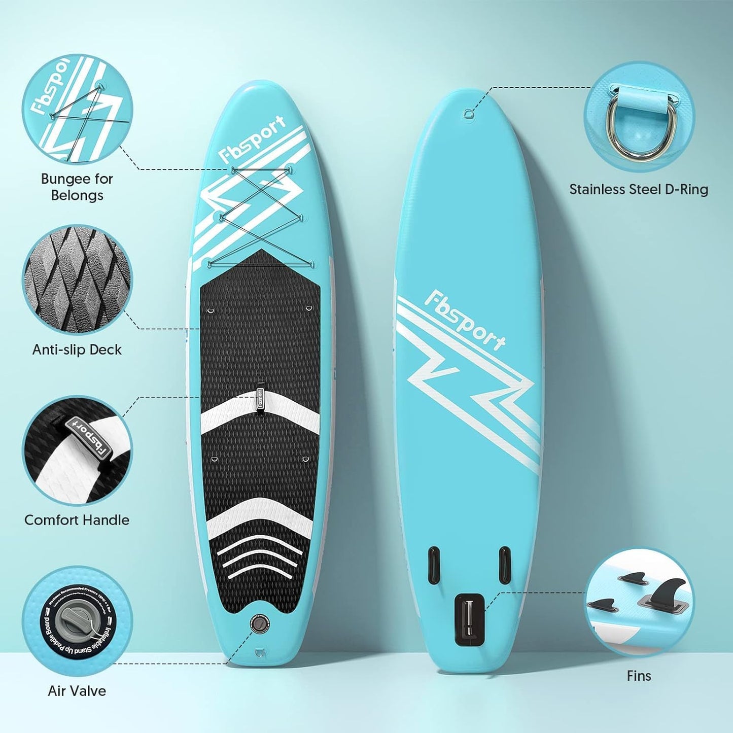 Premium Stand Up Paddle Board Yoga Board With Sup Accessories And Carry Bag