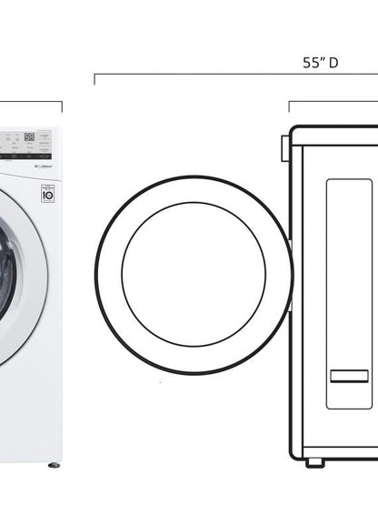 4.5 Cu. Ft. High Efficiency Stackable Front-Load Washer With 6Motion Technology, White