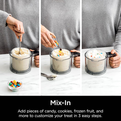 Ninja NC301 CREAMi Ice Cream Maker, For Gelato, Mix-Ins, Milkshakes, Sorbet, Smoothie Bowls And More, 7 One-Touch Programs, With