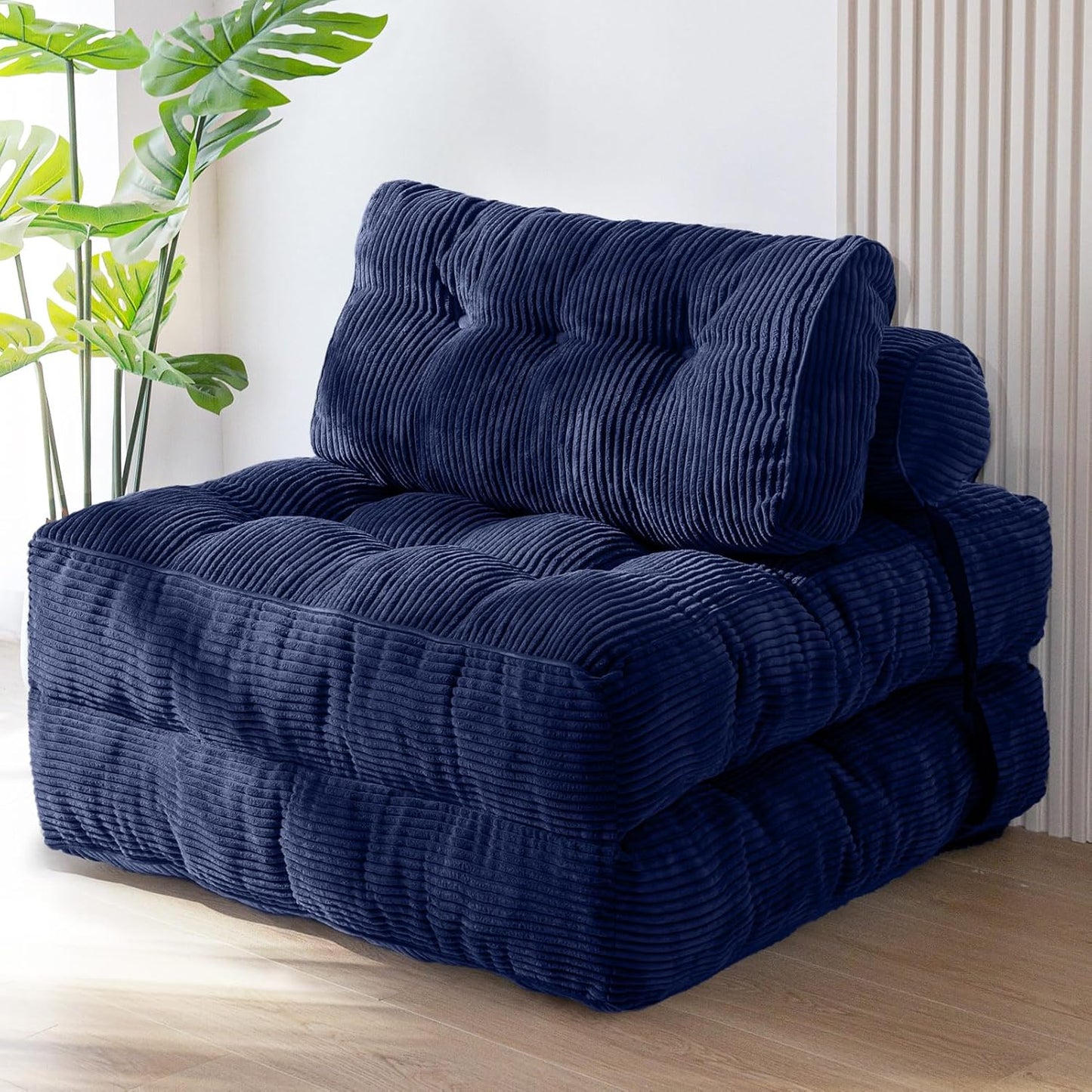 Maxyoyo Folding Sofa Bed, Convertible Sleeper Chair With Pilow Foldable Mattress With Back Support