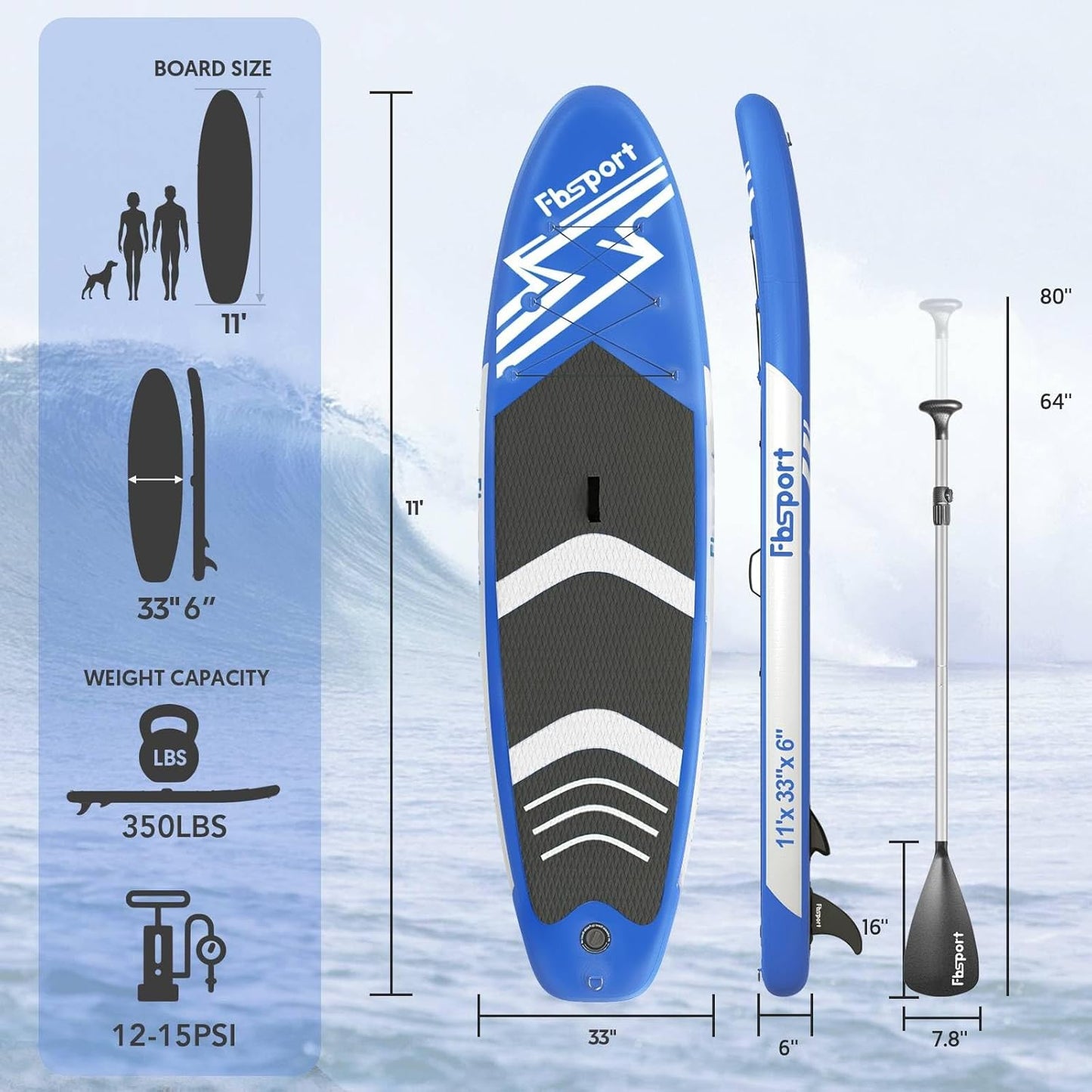 Premium Stand Up Paddle Board Yoga Board With Sup Accessories And Carry Bag