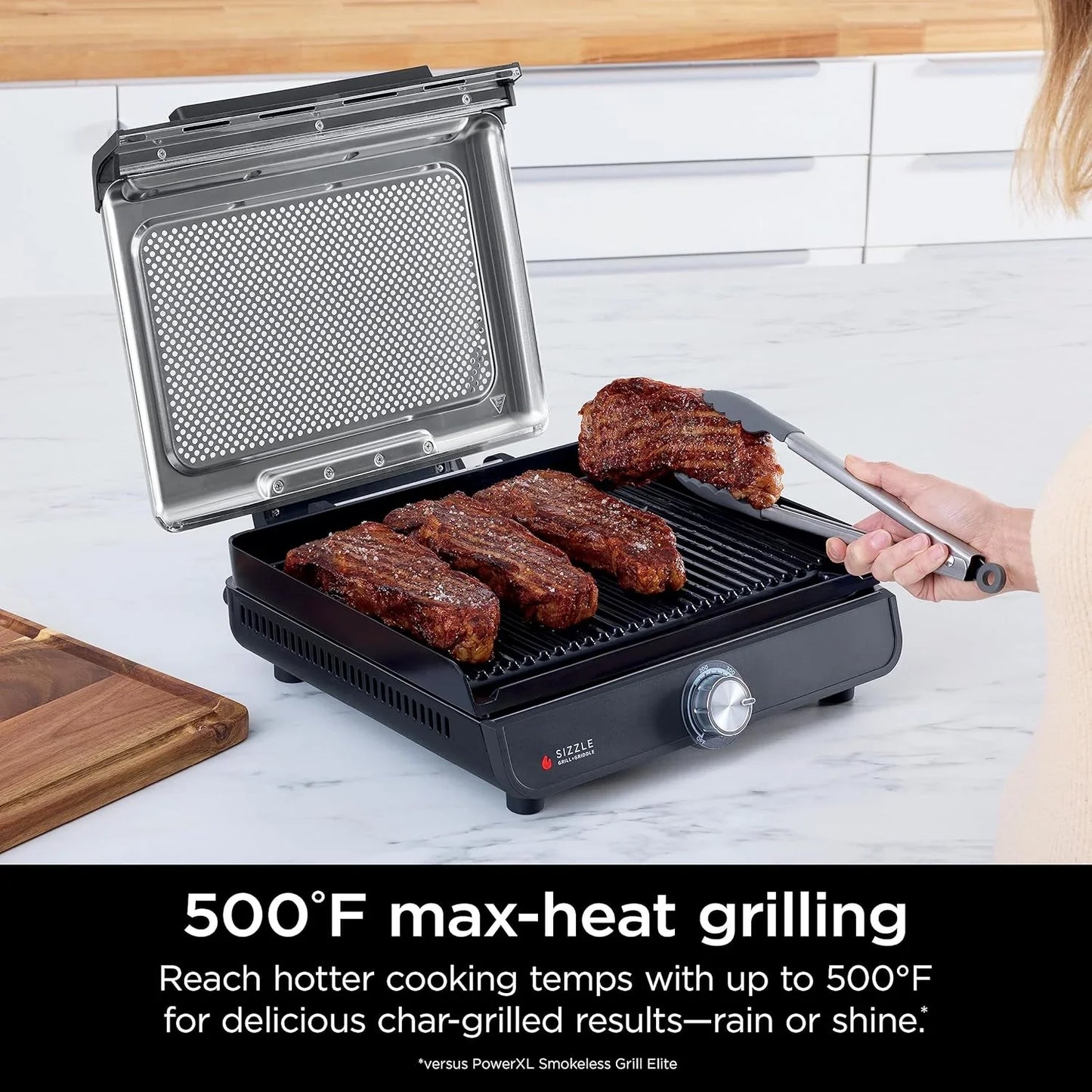 Ninja Griddle And Indoor Grill, 14锟 Electric Grill, For Steak, Burgers, Salmon, Veggies, And More, Pancake Griddle, Nonstick, Dishwasher Safe