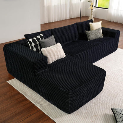 Ovios 104 In. Cloud Sectional Couch With L-Shape Chaise, Modern Modular Sofa With Deep Seat, Upholstered Couches For Living Room Bedroom
