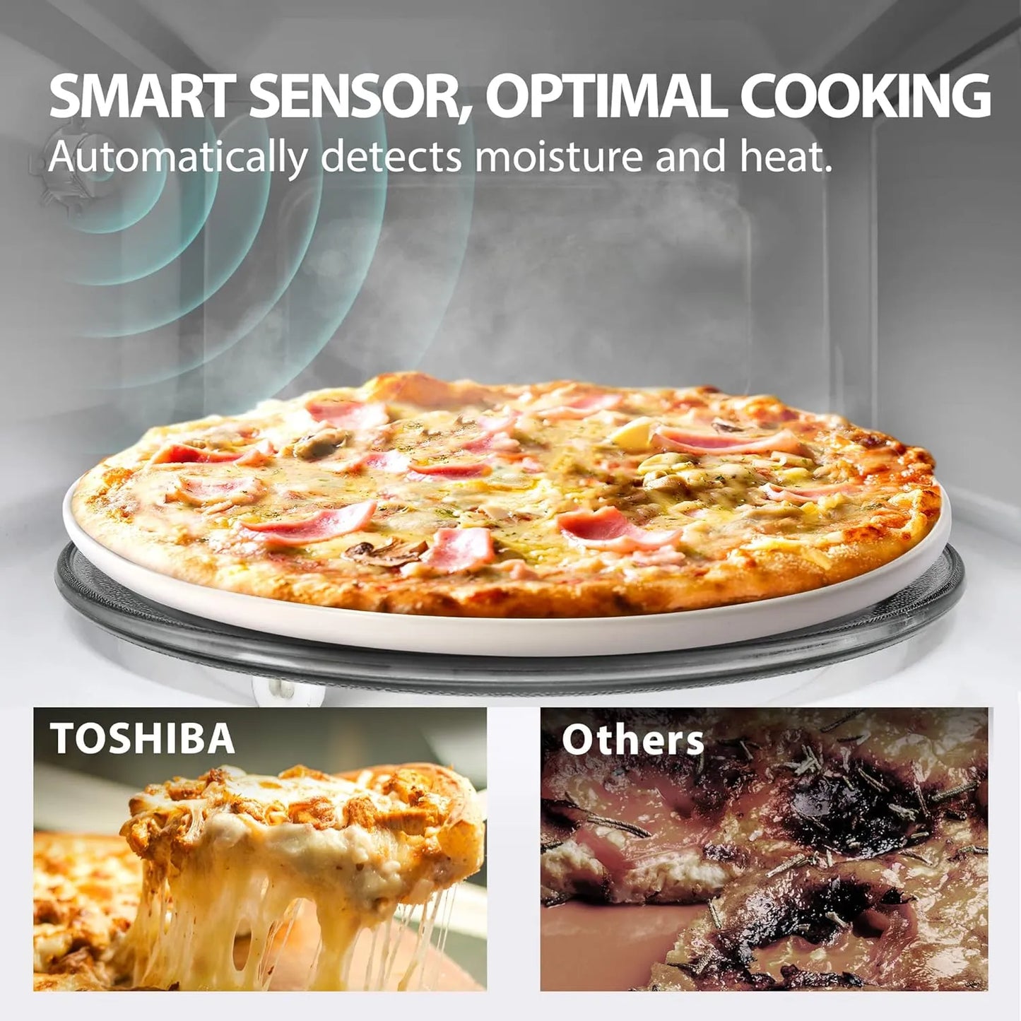 Toshiba 4-in-1 ML-EC42P, SS Countertop Microwave Oven, Smart Sensor, Convection, Air Fryer Combo, Mute Function