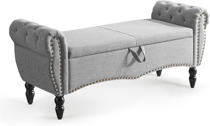 Furniliving Modern Storage Ottoman Bench