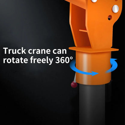 1100lb Folding Dismountable Household Hoist Truck Crane With Electric Hoist, 110V, 880lb Pulling Force, Jib Cranes For Factory, Warehouse