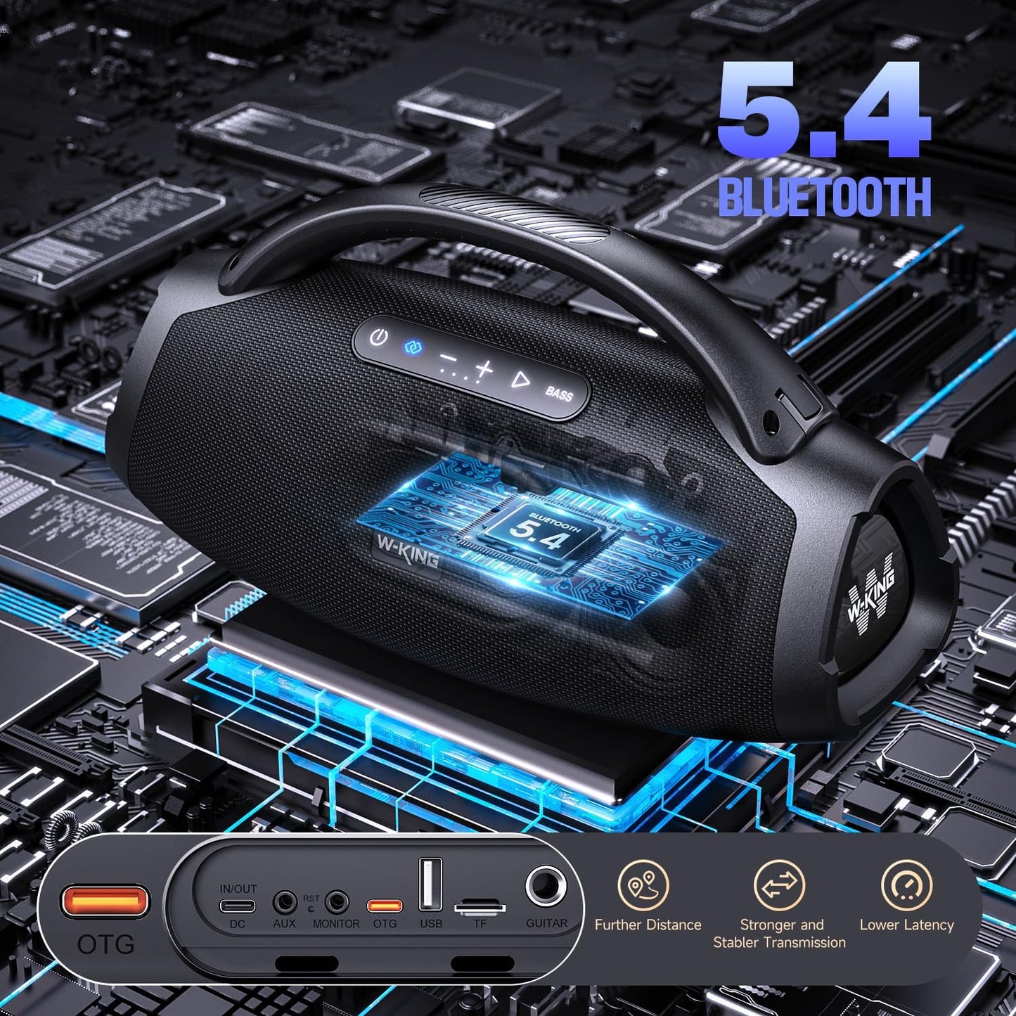 W-King X20 Bluetooth Party Speaker, 330W, IPX7, 7.5 In. Subwoofer