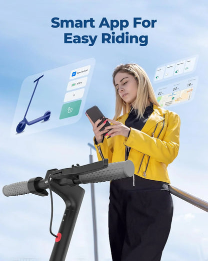 Electric Scooter, 350W/500W Powerful Motor, 8.5 In./10 In. Solid Tires, 19/22Mph, 28/21/12 Miles Range, Dual Braking