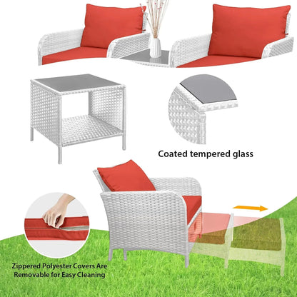 Leveleve Balcony Furniture 5 Piece Patio Conversation Set