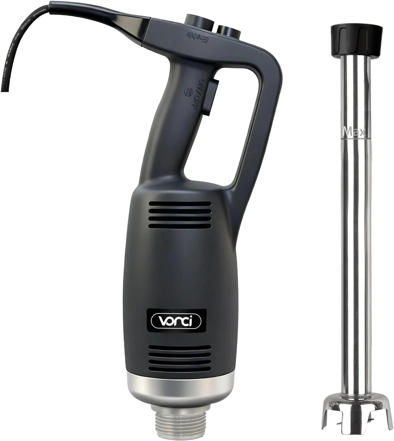 Vonci 500W Commercial Immersion Blender, 16 In. Sus 304 Removable Shaft, Heavy Duty Power Hand Mixer With Variable Speed 6000-20000RPM