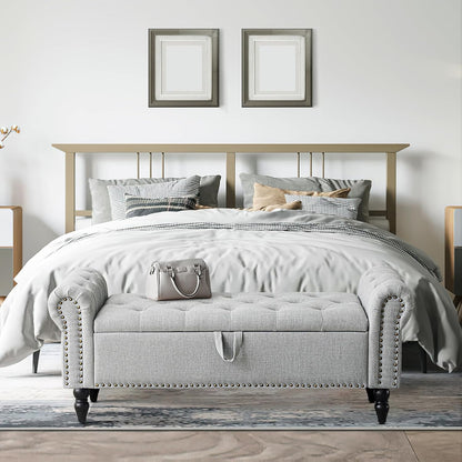 Furniliving Modern Storage Ottoman Bench