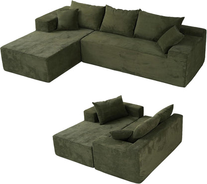 Cloud Sectional Couch With L-Shape Chaise, Modern Modular Sofa With Deep Seat, Upholstered Couches For Living Room Bedroom, No Assembly Required