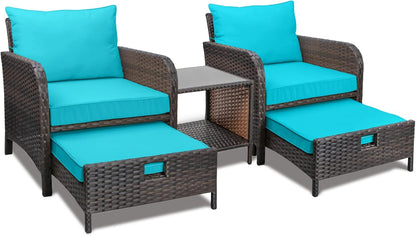 Leveleve Balcony Furniture 5 Piece Patio Conversation Set