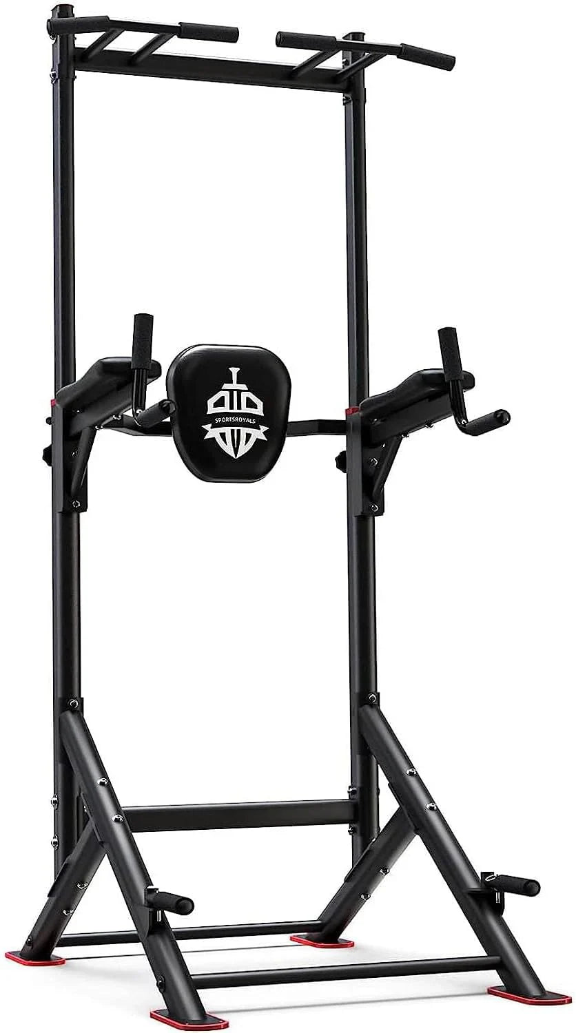 Sportsroyals Power Tower Pulp Up Bar Station, 450 Lbs Stable Suspended Immersion Tilt Station