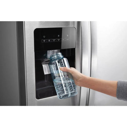 36-Inch Wide Side-by-Side Refrigerator- 24 Cu. Ft. Stainless Steel