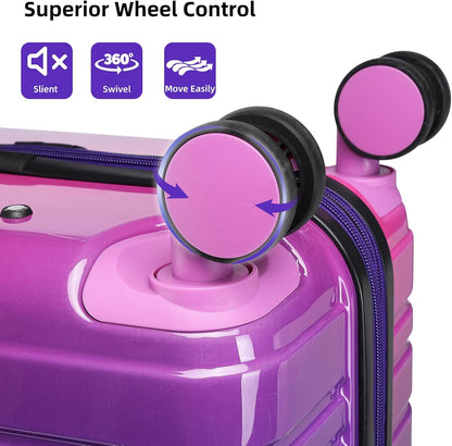 6-piece Luggage Set, Expandable Hardshell Suitcase Set With Spinner Wheels, Lightweight Rolling Luggage Set