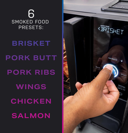 GE Profile, Smart Indoor Smoker, Black