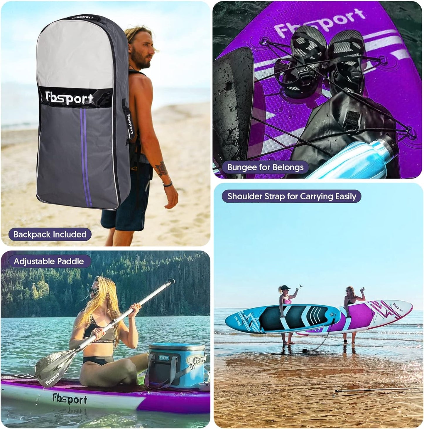 Premium Stand Up Paddle Board Yoga Board With Sup Accessories And Carry Bag