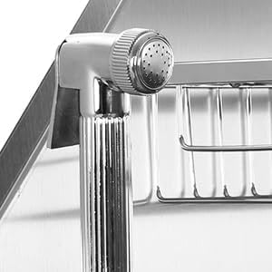 50 In. Dog Wash Bathtub, Pet Wash Station, Professional Stainless Steel Dog Grooming Tub With Ramp, Faucet, Sprayer, Drain Kit, Right Door