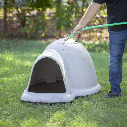 Petmate Indigo Dog House, Igloo Dog House, Made In Usa With 90% Recycled Materials