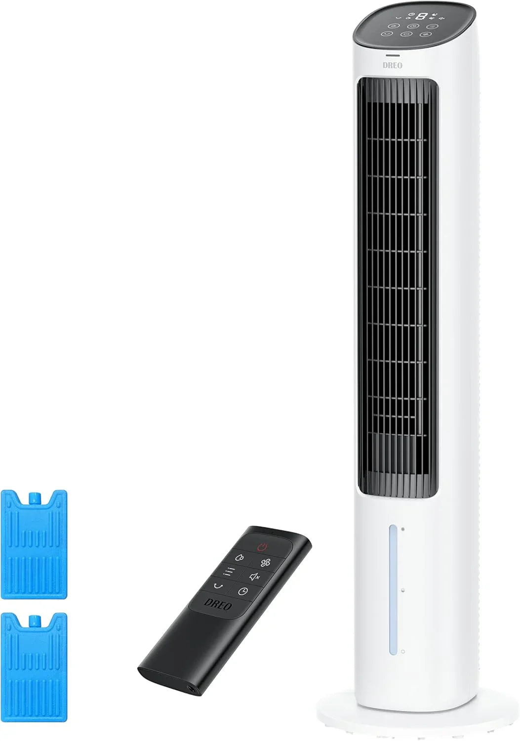 Dreo Portable Air Conditioners Fan, 40锟 Standing Fans That Blow Cold Air, Portable AC锟 0掳 Oscillating Evaporative Air Cooler锛Removable Water Tank