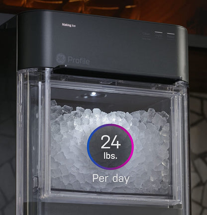 GE Profile Opal 2.0, Countertop Nugget Ice Maker, Ice Machine With WiFi Connectivity, Smart Home Kitchen Essentials, Black Stainless