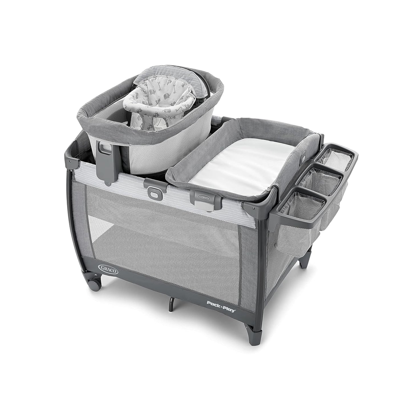 Graco Pack 'N Play Close2Baby Bassinet Playard Features Portable Bassinet Diaper Changer And More Derby