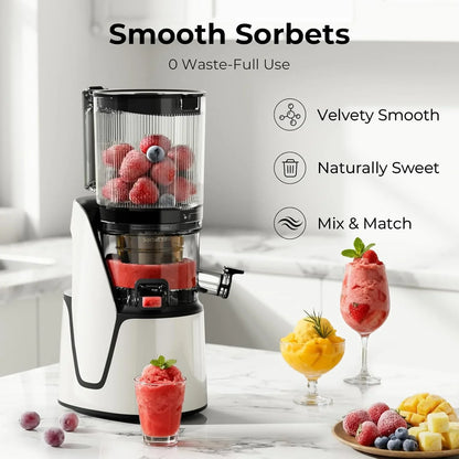 EanOruus Juicer Machines, 3-in-1 Cold Press Juicer With Extra Large Chute 100 Oz Large Capacity