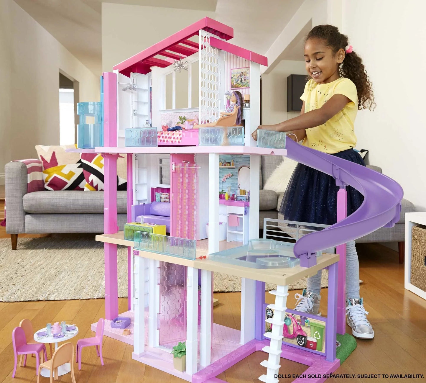 Barbie DreamHouse Dollhouse With 70 Plus Accessories Working Elevator Lights And Sounds