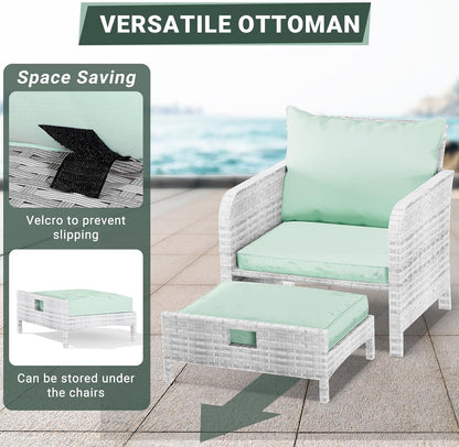 Leveleve Balcony Furniture 5 Piece Patio Conversation Set
